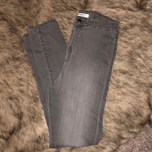 Forever 21 Denim - High waisted grey skinny jeans!